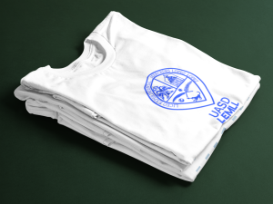 folded t shirts mockup over a flat backdrop 6492a (1)
