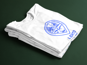 folded t shirts mockup over a flat backdrop 6492a